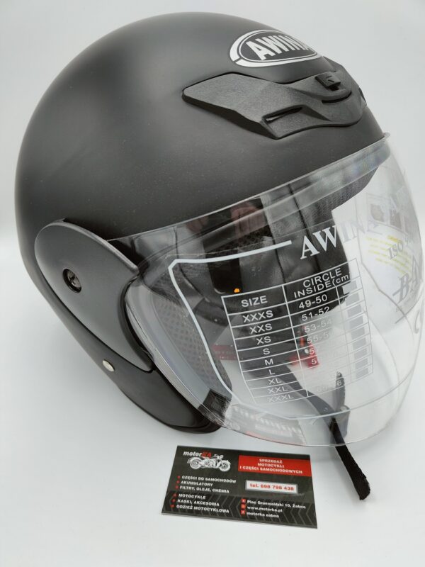 KASK OTWARTY AWINA CZARNY MAT S