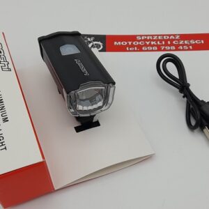 LAMPA ROWEROWA PRZÓD ALU 3 WATT USB