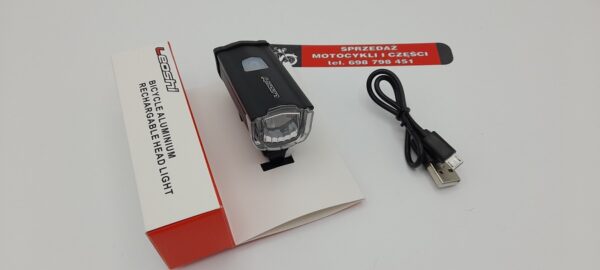 LAMPA ROWEROWA PRZÓD ALU 3 WATT USB