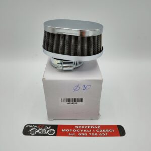 FILTR POWIETRZA 30MM OWALNY CHROM
